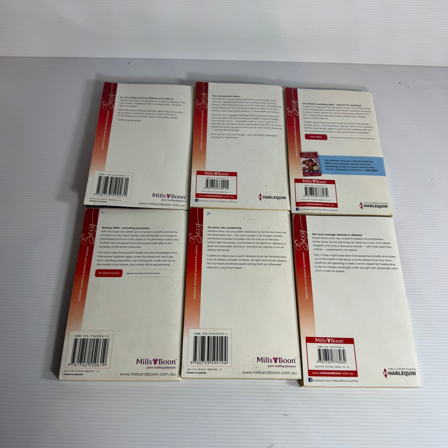 Mills & Boon Sexy Book Bundle x 6 Books (3161)