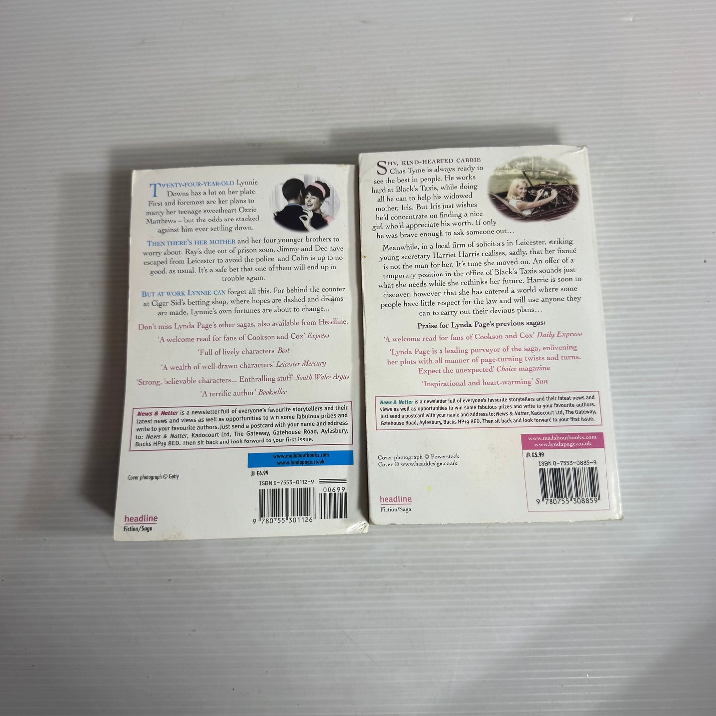 Lynda Page Book Bundle x 2 Books : For What It's Worth & Against The Odds (2834)