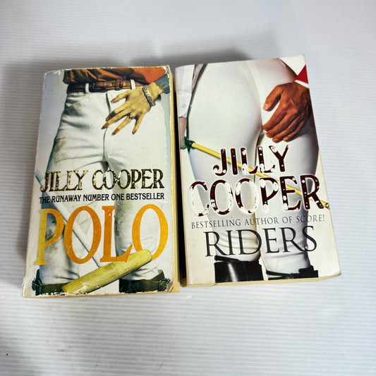 Jilly Cooper Book Bundle x 2 Books : Riders & Polo (2520)