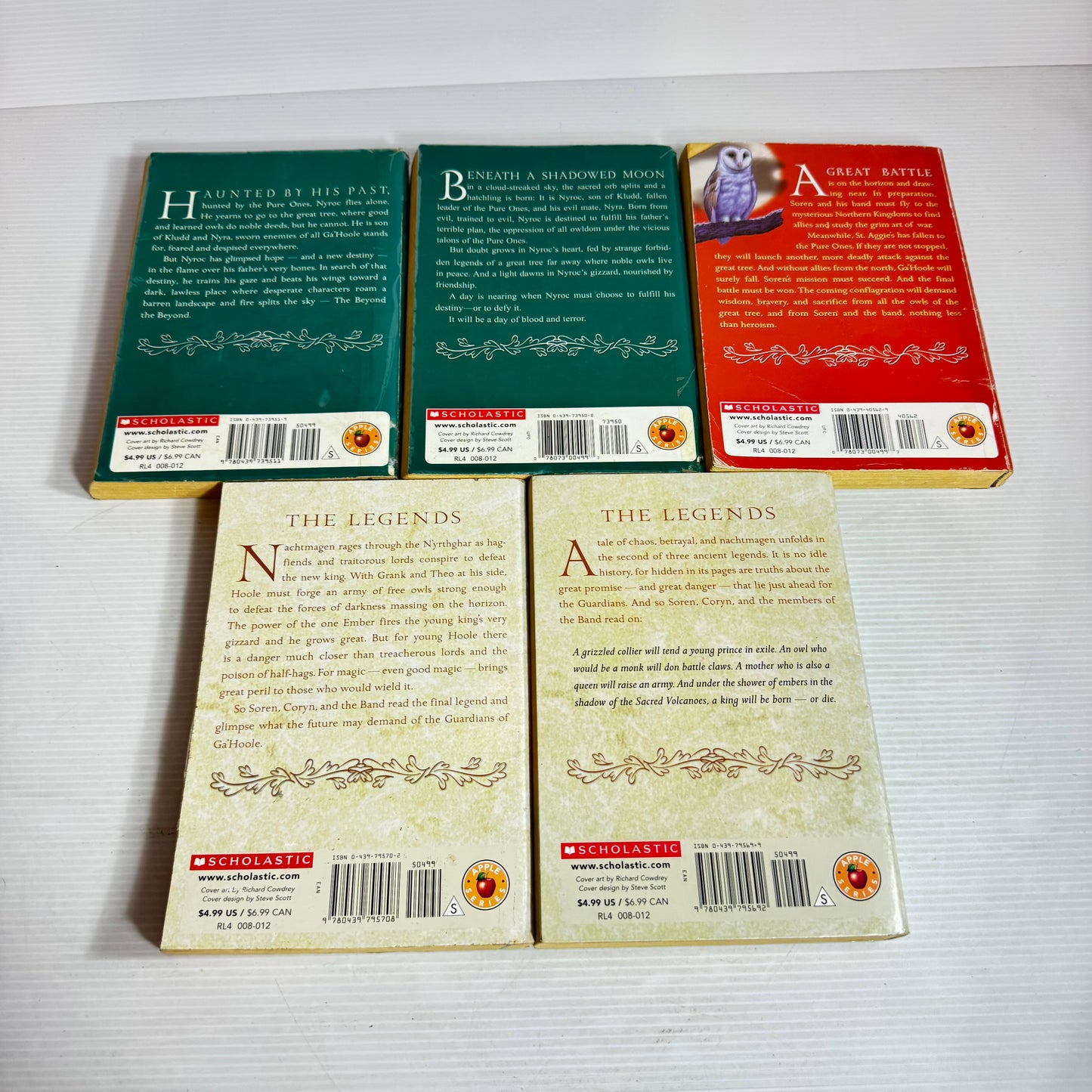 Guardians of Ga' Hoole Book Bundle - Kathryn Lasky x 5 Books : The Burning, The Hatchling, The Outcast, To Be A King, The Coming of Hoole(2875)