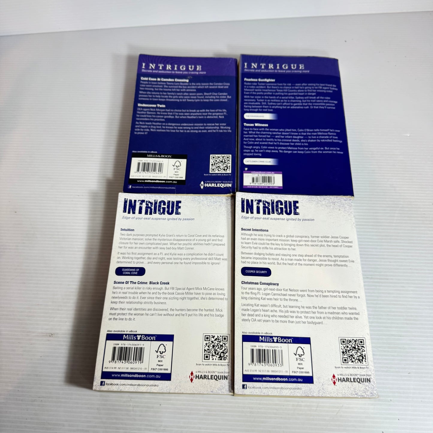 Mills & Boon Intrigue Romance Book Bundle - 4 Books with 8 Stories(2555)