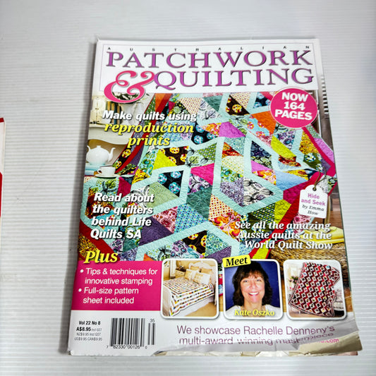 Australian Patchwork & Quilting Magazine Bundle x 5 Magazines (2616)