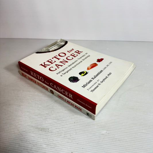 Anti-Cancer Recipe & Nutritional Book Bundle x 2 : Keto for Cancer - Miriam Kalamian, EdM, MS, CNS, Beat Cancer Kitchen - Chris & Micah Wark (2797)