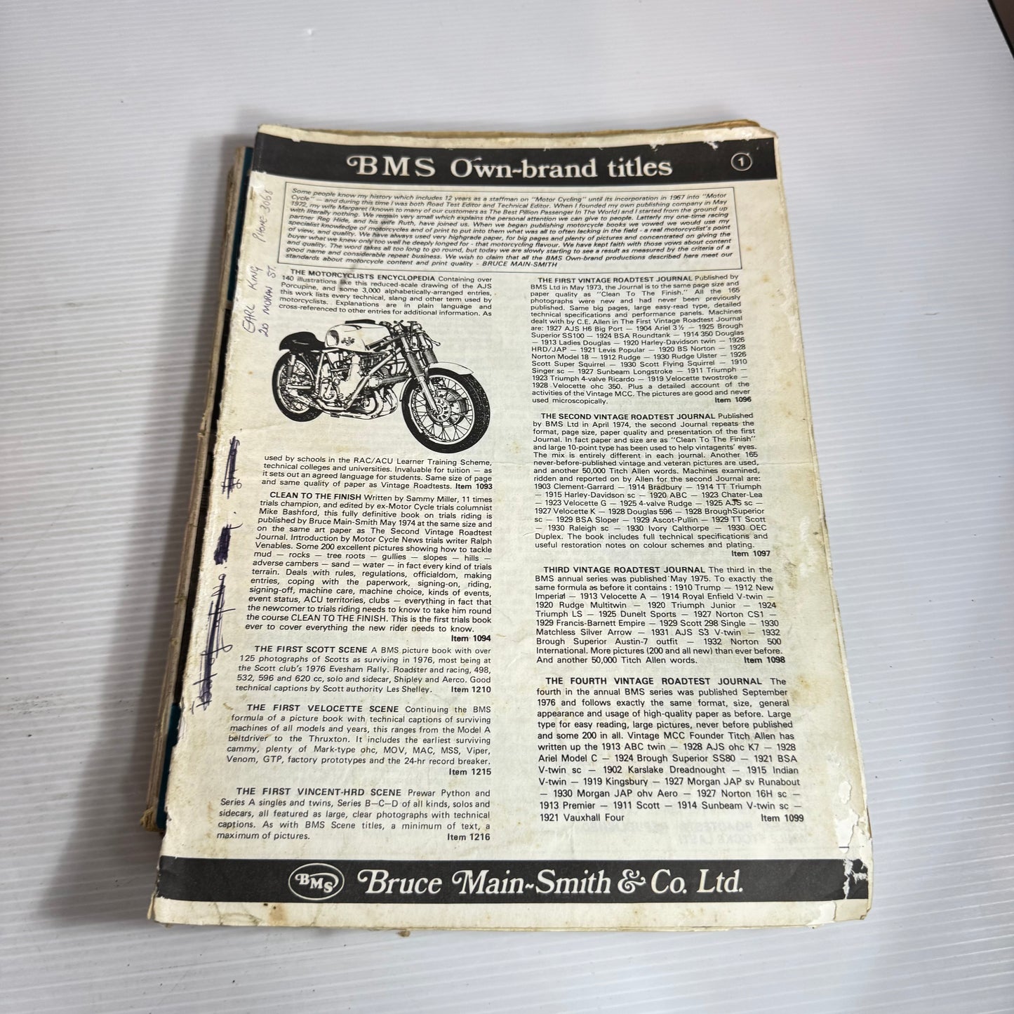 The Motor Cycle Vintage Magazine Book Bundle x 6 (Vintage 1948-1957) (2547)
