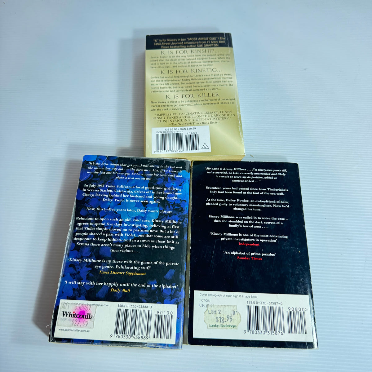 Sue Grafton Bundle x 3 : F is for Fugitive, K is for Killer, S is for Silence (3465)