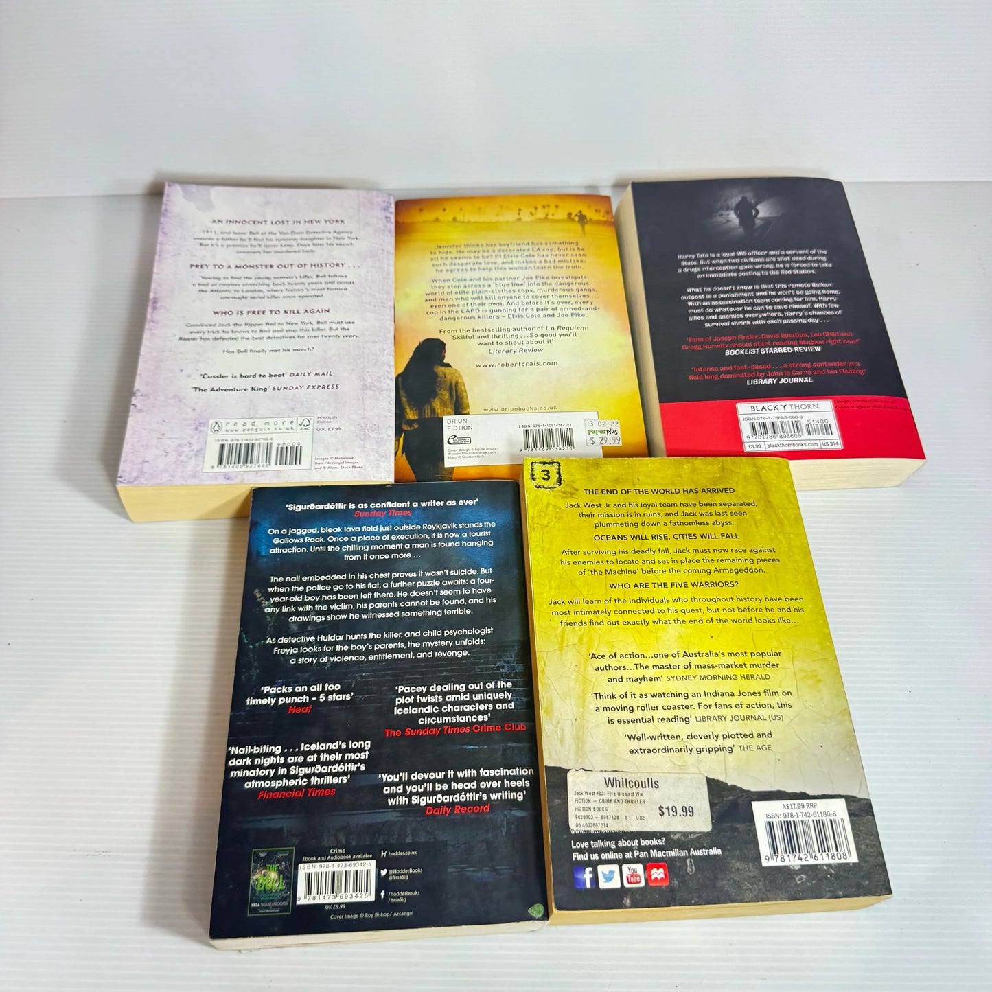 Adventure Thriller Book Bundle x 5 Books : Mixed Authors (2293)