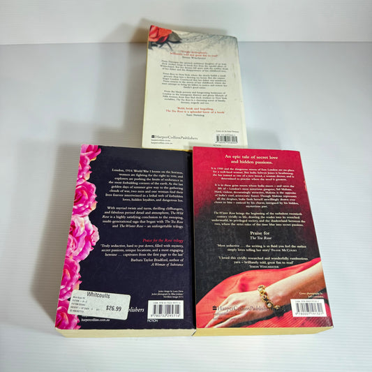 The Tea Rose Trilogy Book Bundle x 3 - Jennifer Donnelly : The Tea Rose, The Winter rose & The Wild Rose (3073)