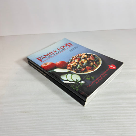 Family Food & Fine Food For the Heart Book Bundle - The National Heart Foundation of New Zealand x 2 Books (2800)