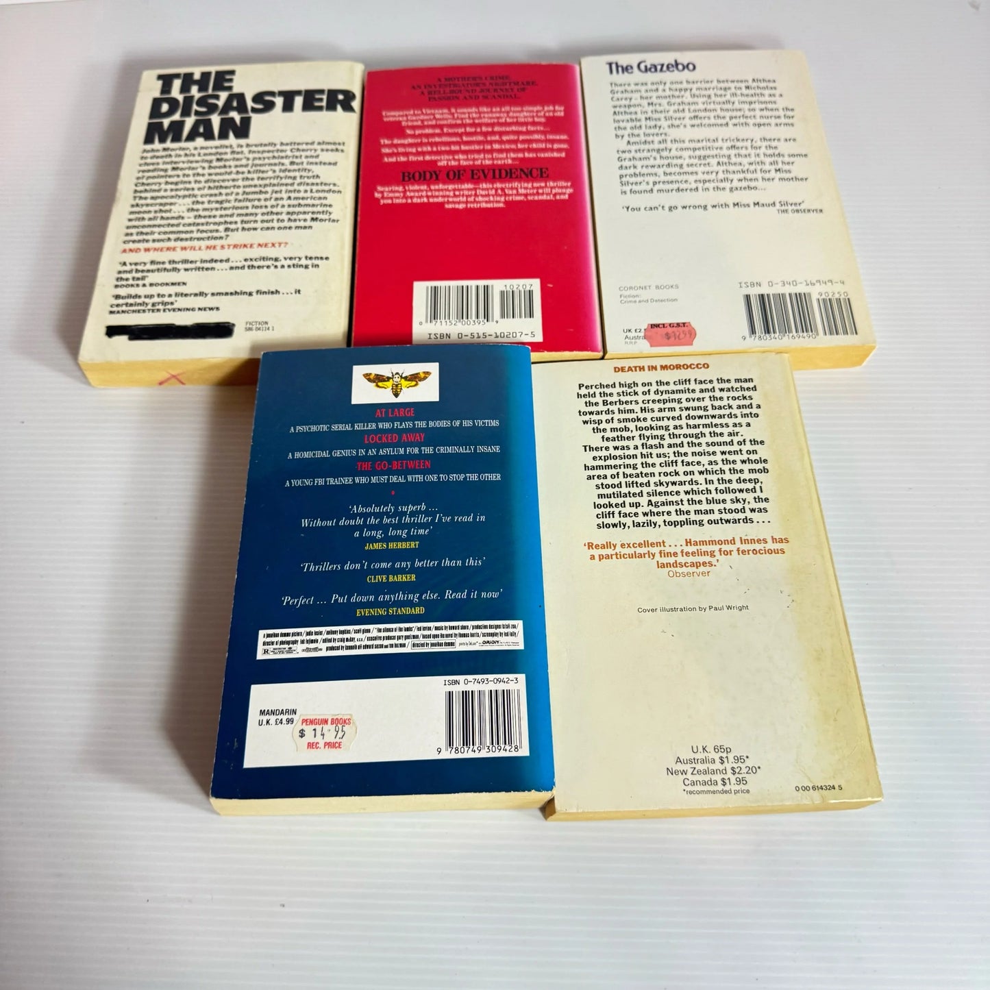 Thriller Book Bundle x 5 Books : Various Authors (2223)