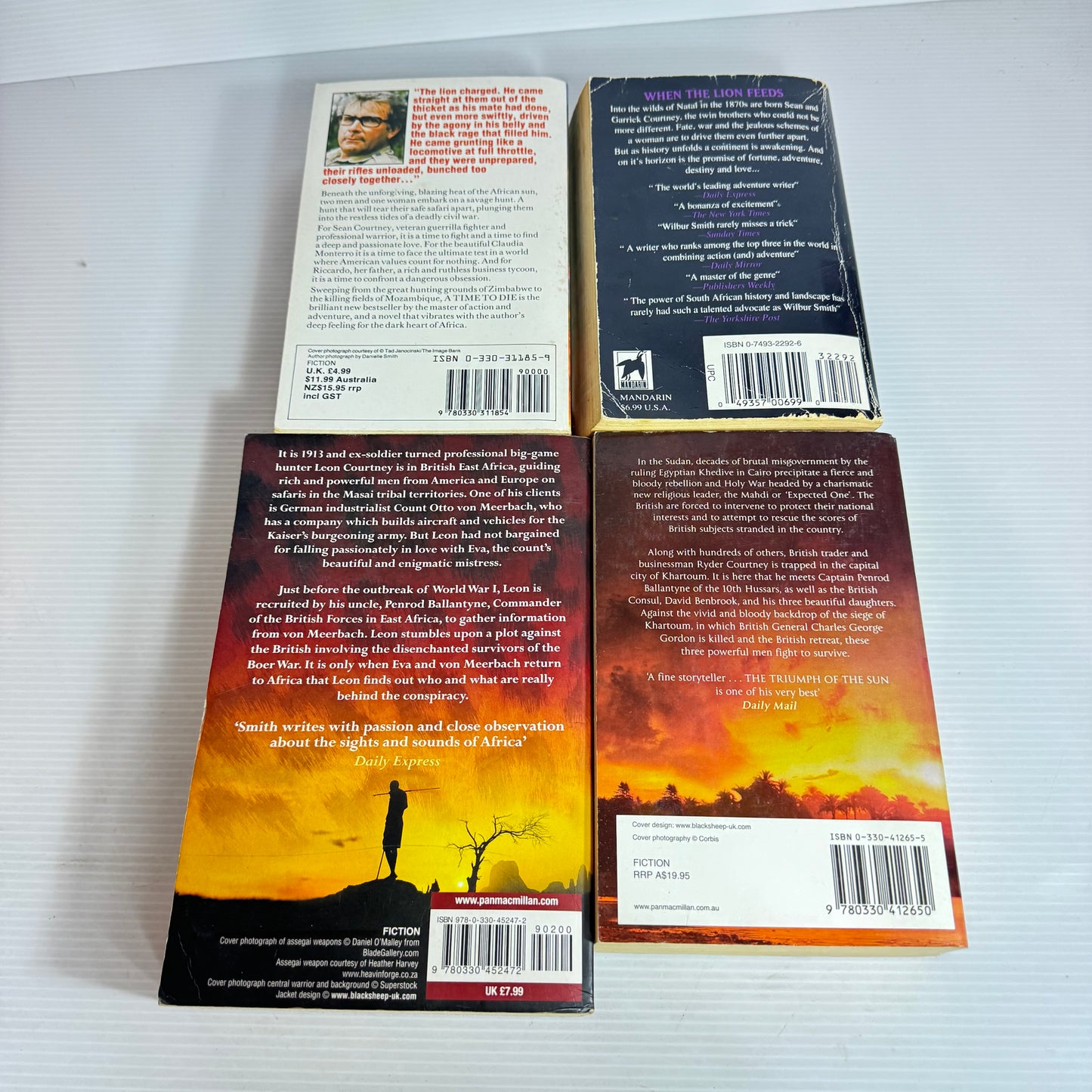 Wilber Smith - Courtney Series Book Bundle x 4 Books (2521)