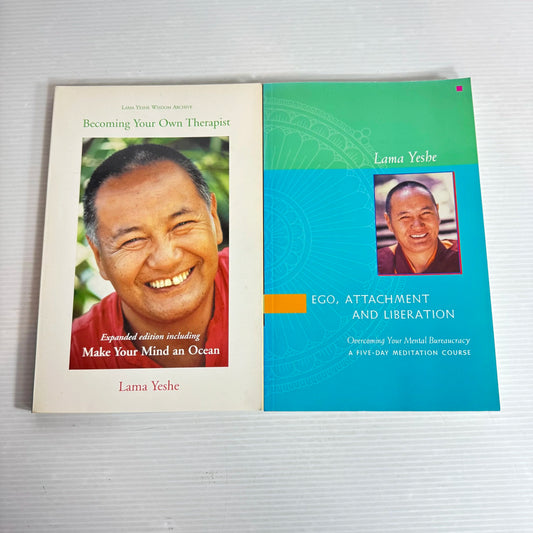 Lama Yeshe Book Bundle x 2 : Ego, Attachment and Liberation & Becoming Your Own Therapist