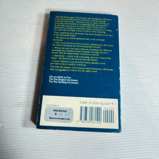 The Pan Dictionary of Synonyms and Antonyms