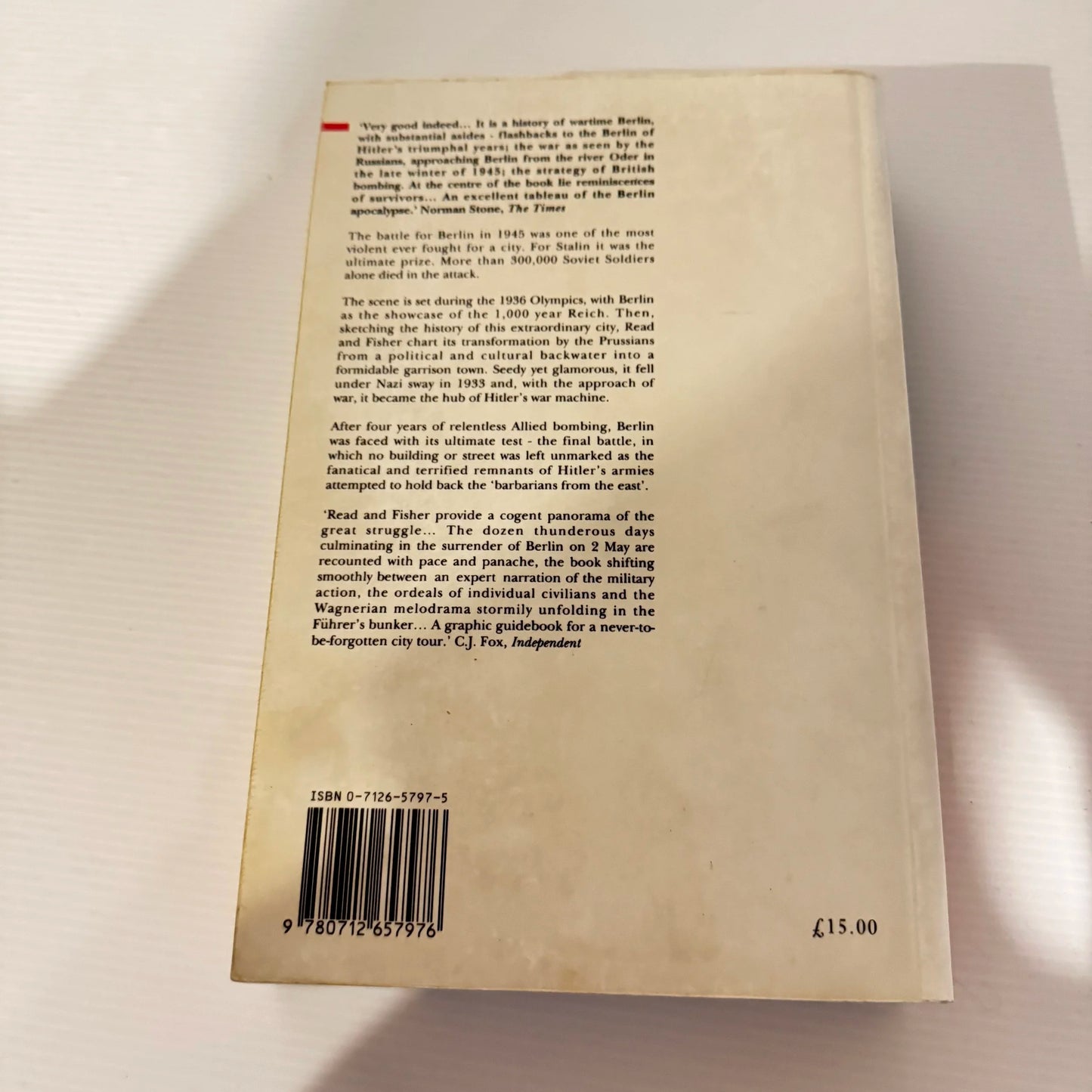 The Fall Of Berlin - Anthony Read & David Fisher
