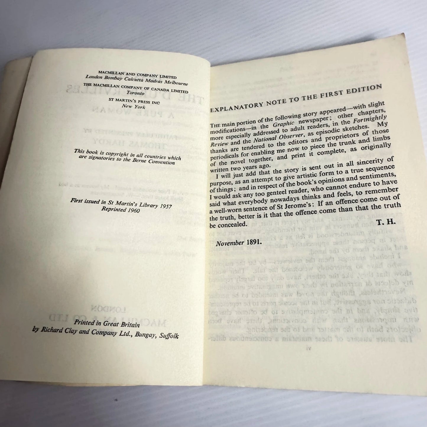 Tess Of The D'Urbervilles - Thomas Hardy (Vintage 1960)