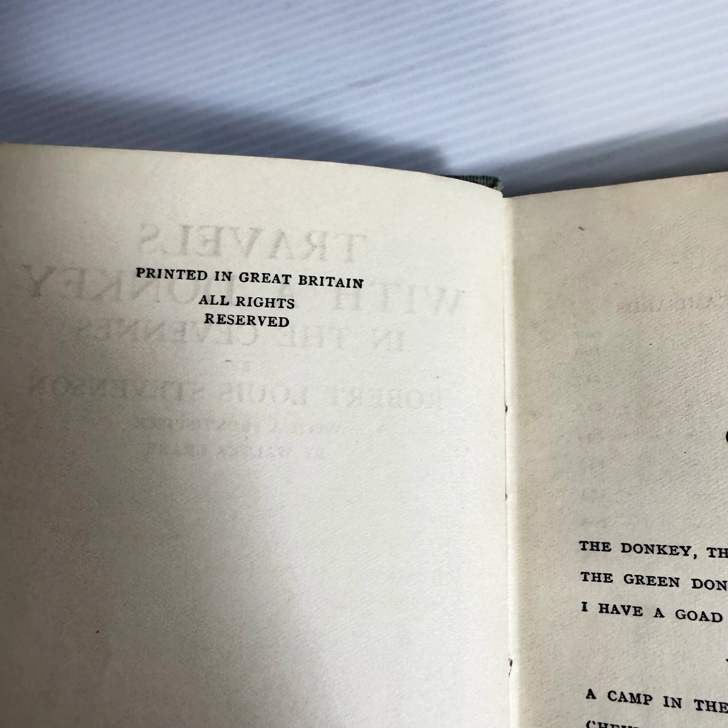 Travels With A Donkey In The Cevennes - Robert Louis Stevenson (Antique 1925)