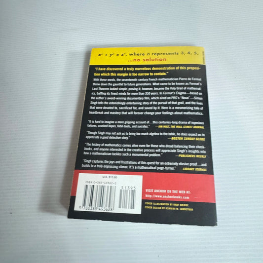 Fermat's Enigma - The Epic Quest To Solve The World's Greatest Mathematical Problem - Simon Singh