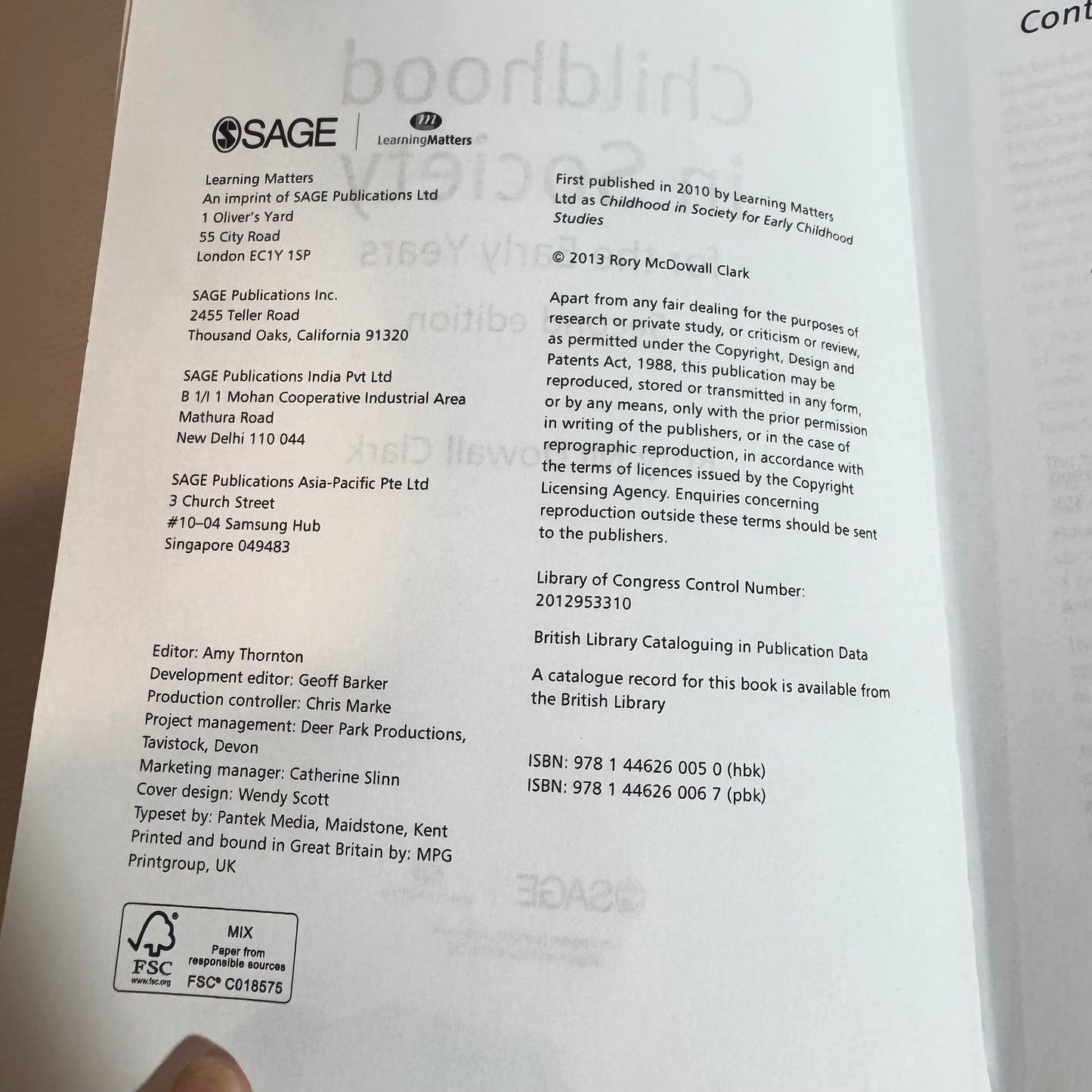 Childhood In Society 2nd Ed. - Rory McDowall Clark