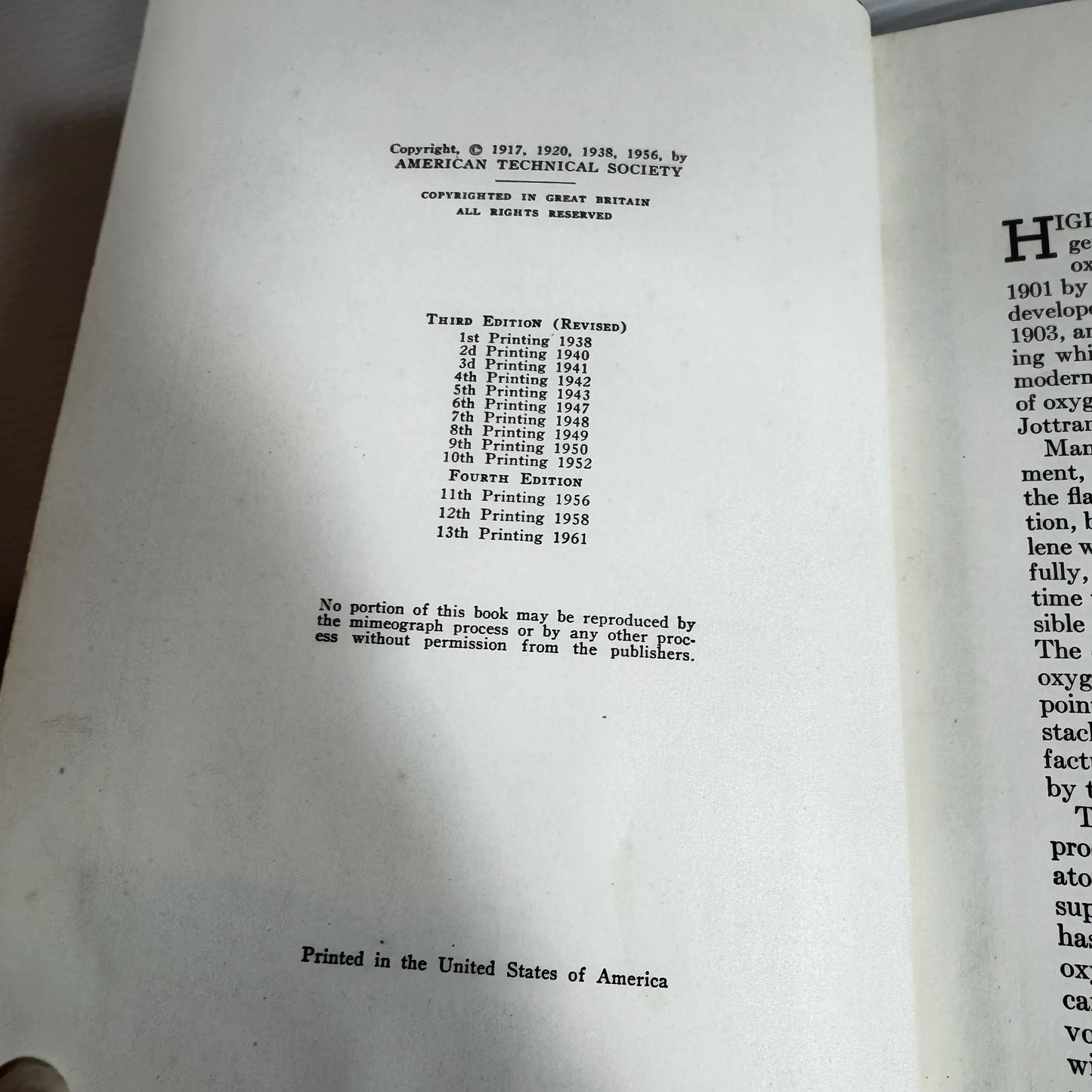 Oxyacetylene Welding : Hard Surfacing, Lead Burning, Cutting - Potter, American Technical Society (Vintage 1961)