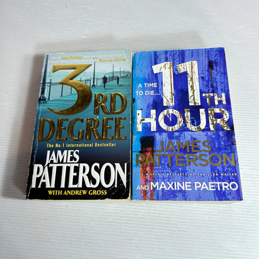 James Patterson Book Bundle x 2 Books : 3rd Degree & 11th Hour (576)