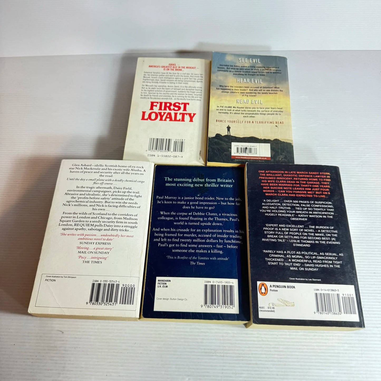 Thriller Book Bundle x 5 Books - Mixed Authors (553)