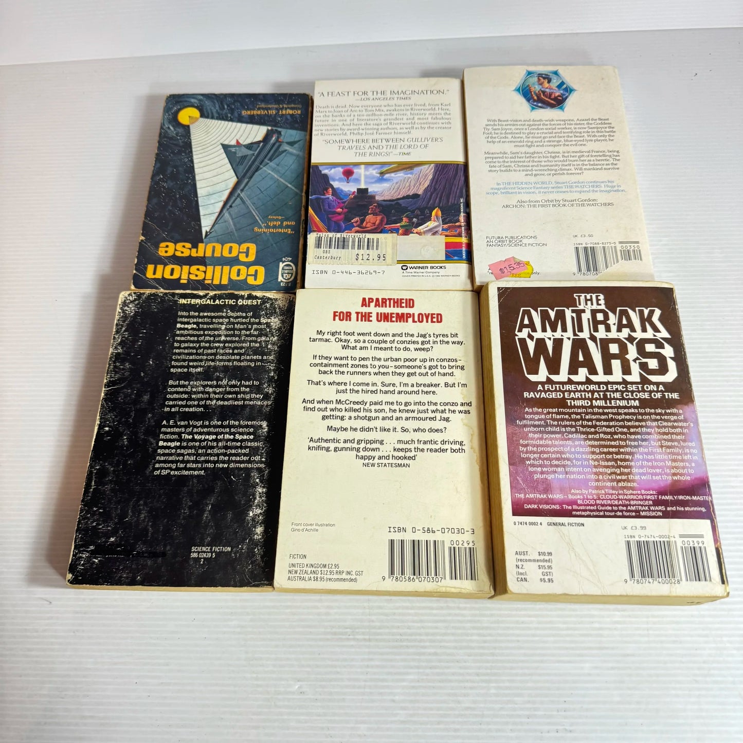Science Fiction Book Bundle x 6 Mixed Authors (545) (Vintage 1961-1990)