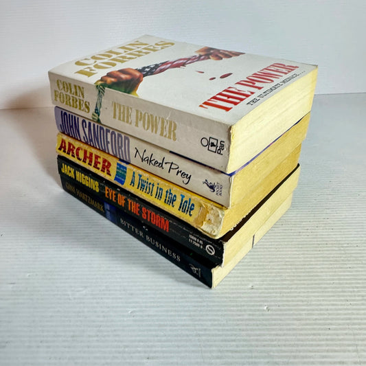 Thriller book Bundle x 5 Mixed Author Bundle : Hartzmark, Archer, Higgins, Forbes & Sandford (551)