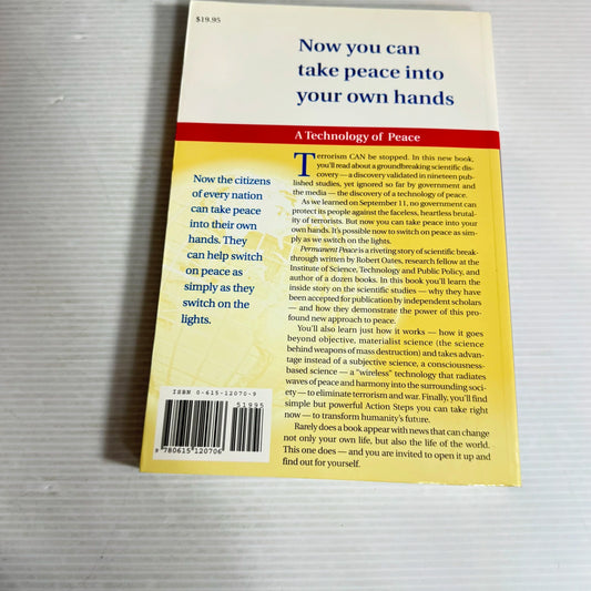 Permanent Peace : How To Stop Terrorism and War - Now and Forever - Robert M. Oates