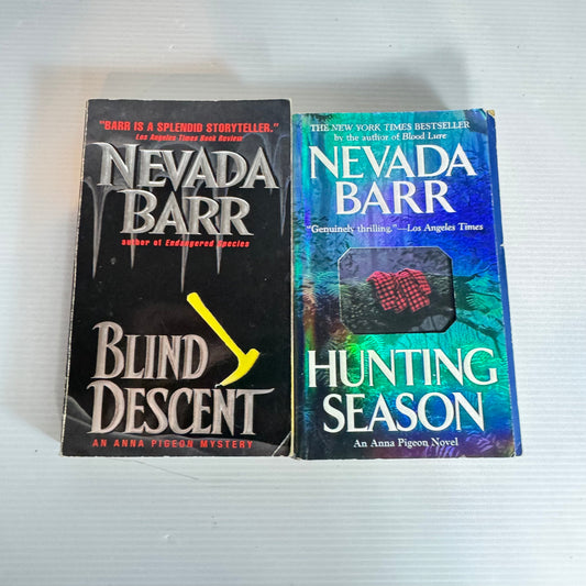 Nevada Barr Book Bundle x 2 - Mystery - Blind Descent and Hunting Season