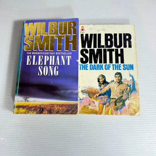 Wilbur Smith Book Bundle x 2 Elephant Song & The Dark of The Sun