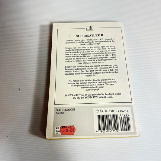 Supernature II - Lyall Watson (Vintage 1987)