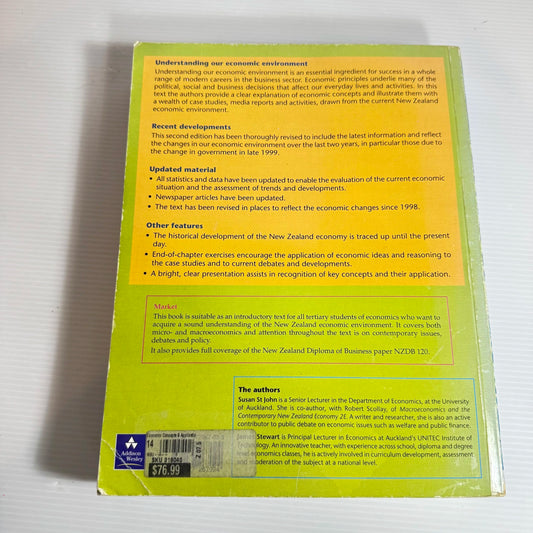 Economic Concepts and Applications - Susan St John & James Stewart