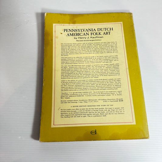 Pennsylvania Dutch American Folk Art - Henry J. Kauffman (Vintage 1964)