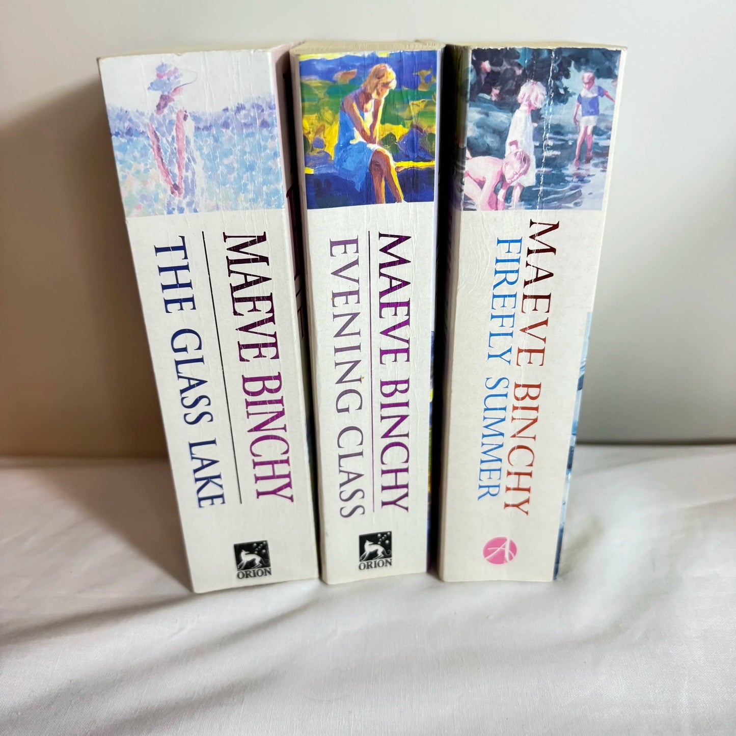 Maeve Binchy Book Bundle x 3 Fire Fly, The Glass Lake & Evening Class