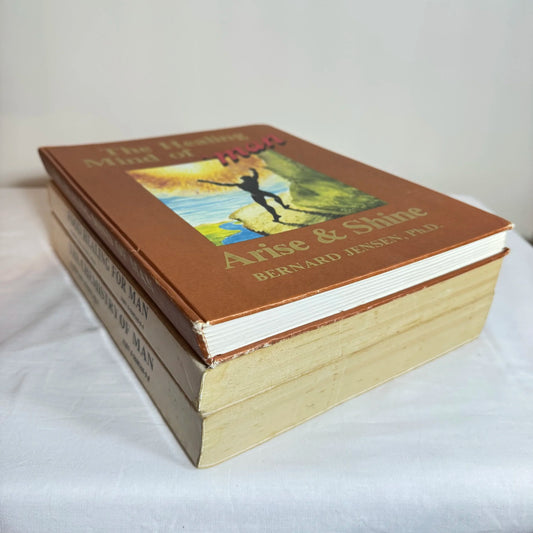 Bernard Jensen, Ph.D - Book Bundle x 3 The Healing Mind Of Man, Food Healing For Man, The Chemistry of Man