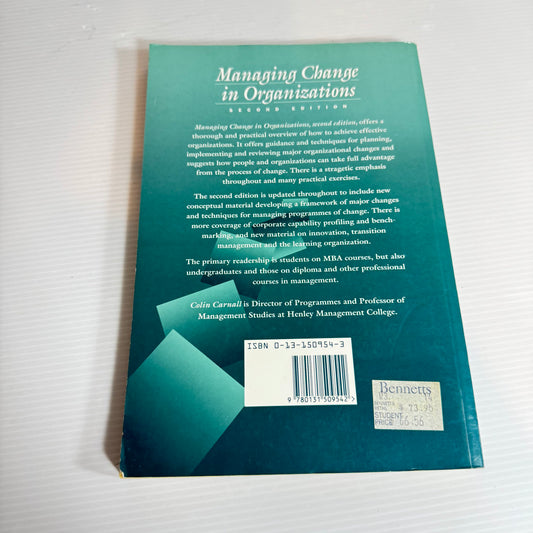 Managing Change In Organizations - Colin Carnall