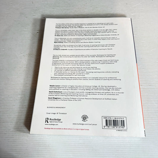 Techniques For Coaching And Mentoring (2nd Edition) - Natalie Lancer, David Clutterbuck and David Megginson