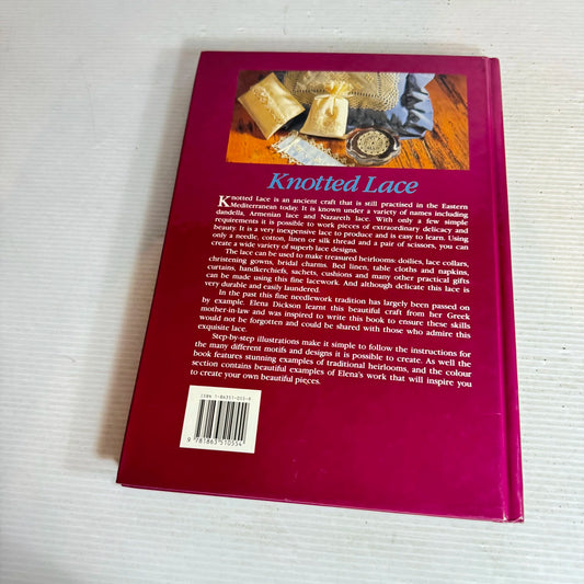 Knotted Lace In The Eastern Mediterranean Tradition - Elena Dickson - Milner Craft Series (Vintage 1992)