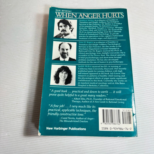 When Anger Hurts: Quieting The Storm Within - Matthew McKay, Peter D. Rogers & Judith McKay