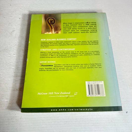 Managing Human Resources In New Zealand (2nd Edition) - Keith Macky And Gene Johnson