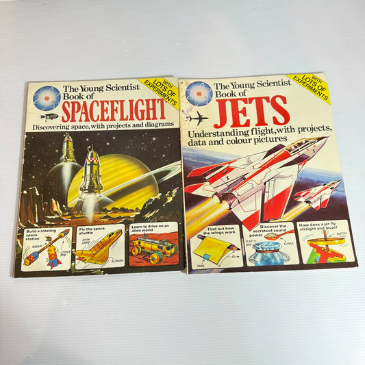 The Young Scientist Book of Space & Jets Book Bundle x 2 (Vintage 1978)