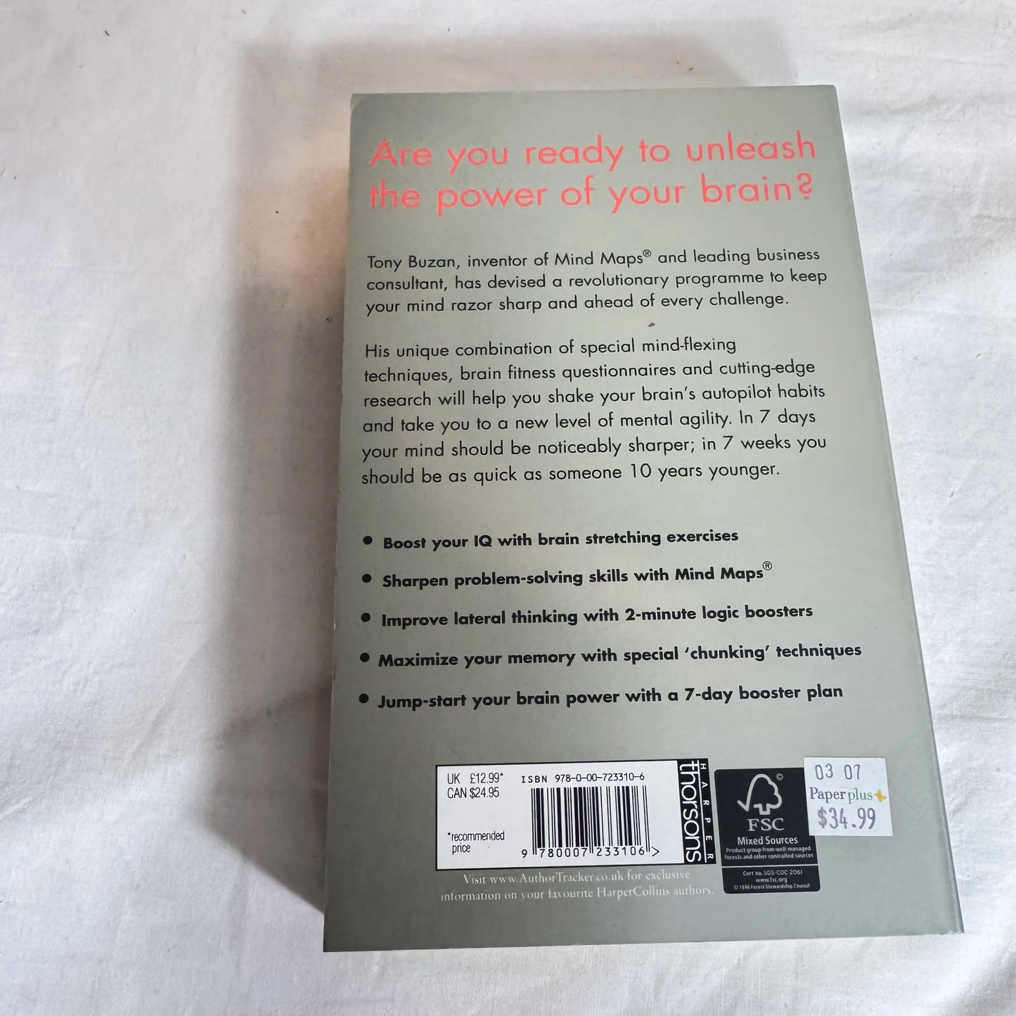 Age-Proof Your Brain : Sharpen Your Memory in 7 Days - Tony Buzan