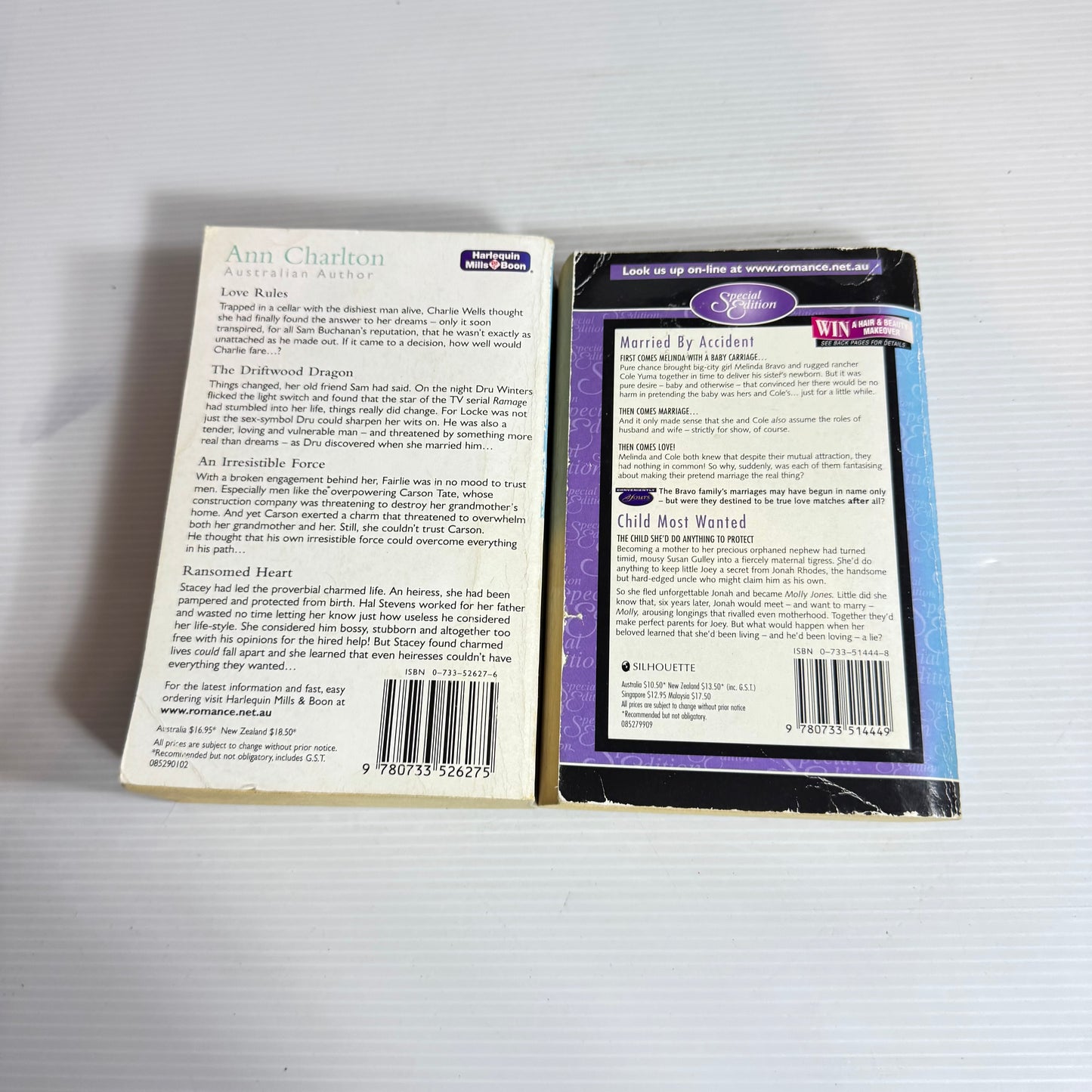 Silhouette & Mills & Boon Book Bundle x 2 Books 6 x Stories (2395)