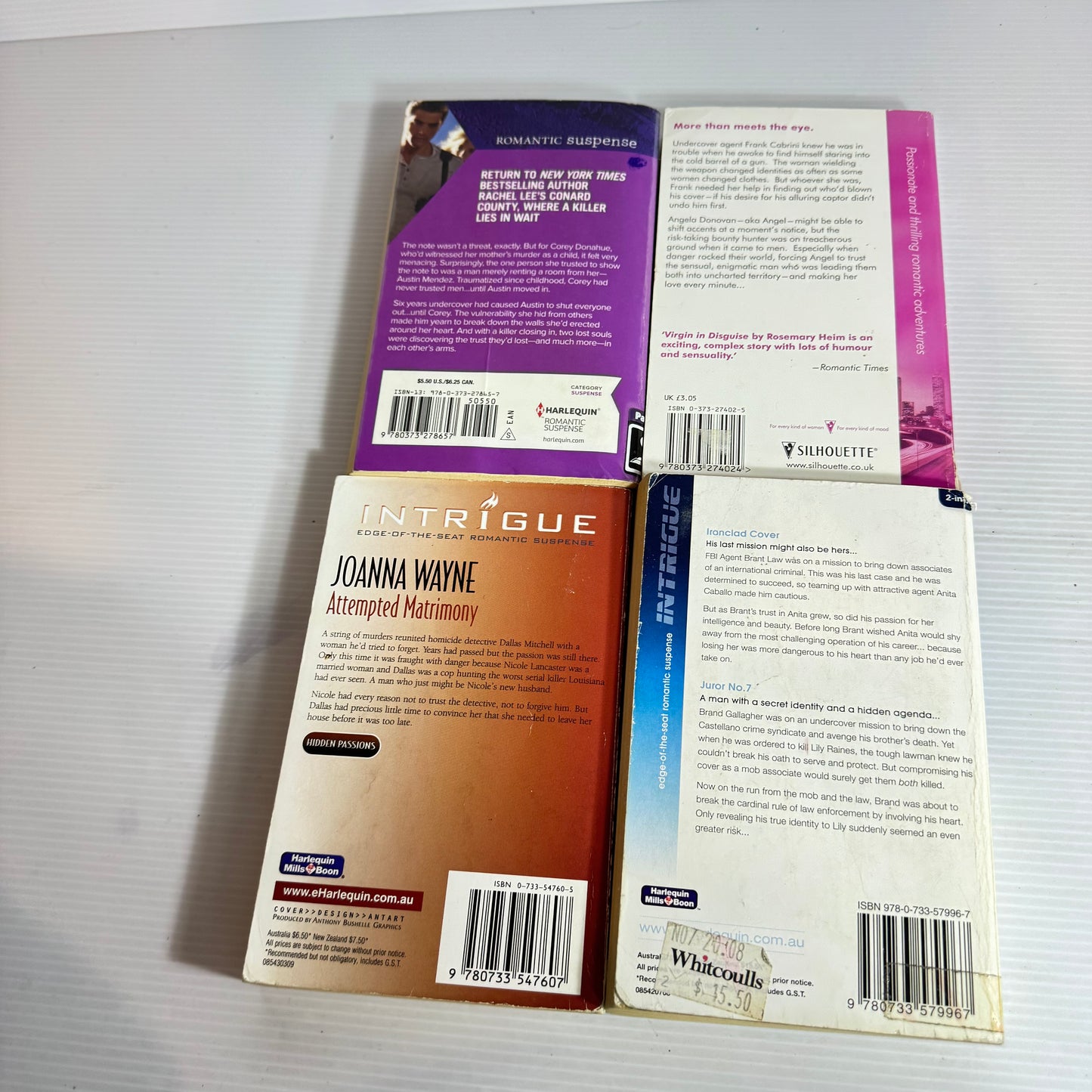 Mills & Boon, Harlequin Silhouette Romance Book Bundle x 4 Books 5 x Stories (2394)