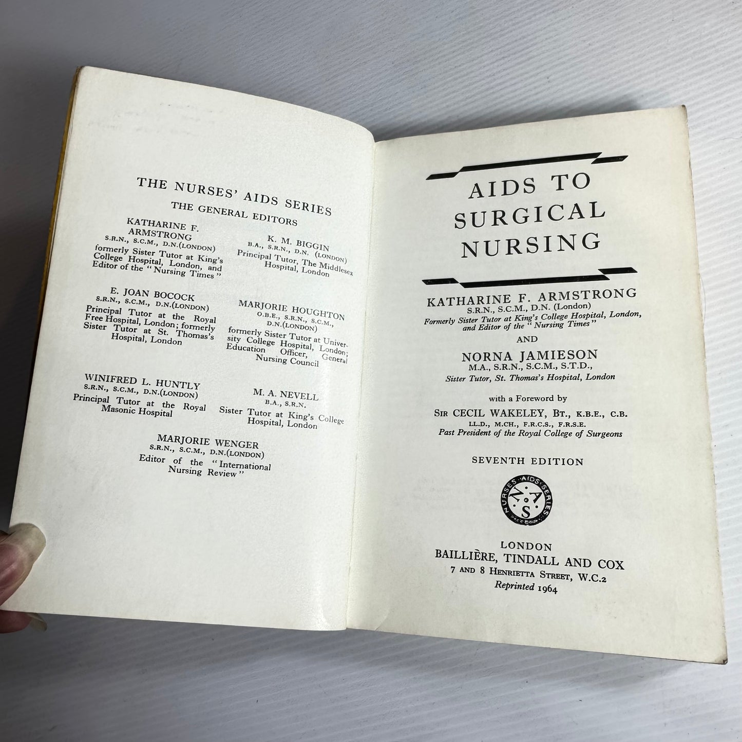 Vintage Nursing Books x 4 Books (3193)