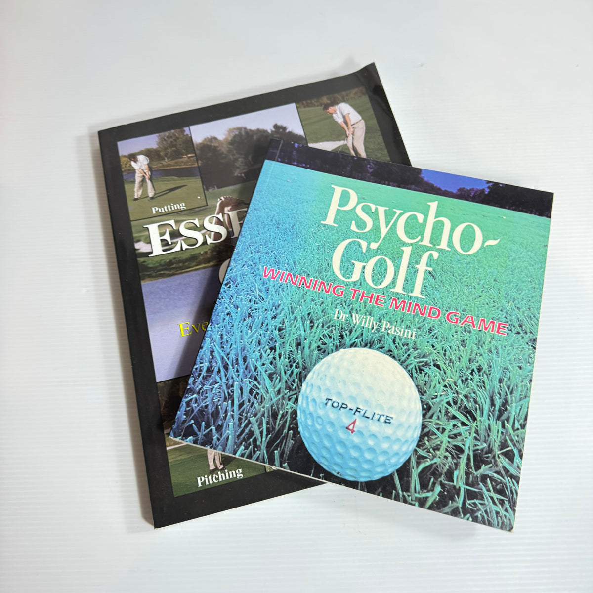 Golf Book Bundle x 2 : Psycho-golf : Winning the Mind Game - Dr Willy Pasini & Essential Golf - John Dunigan (3324)