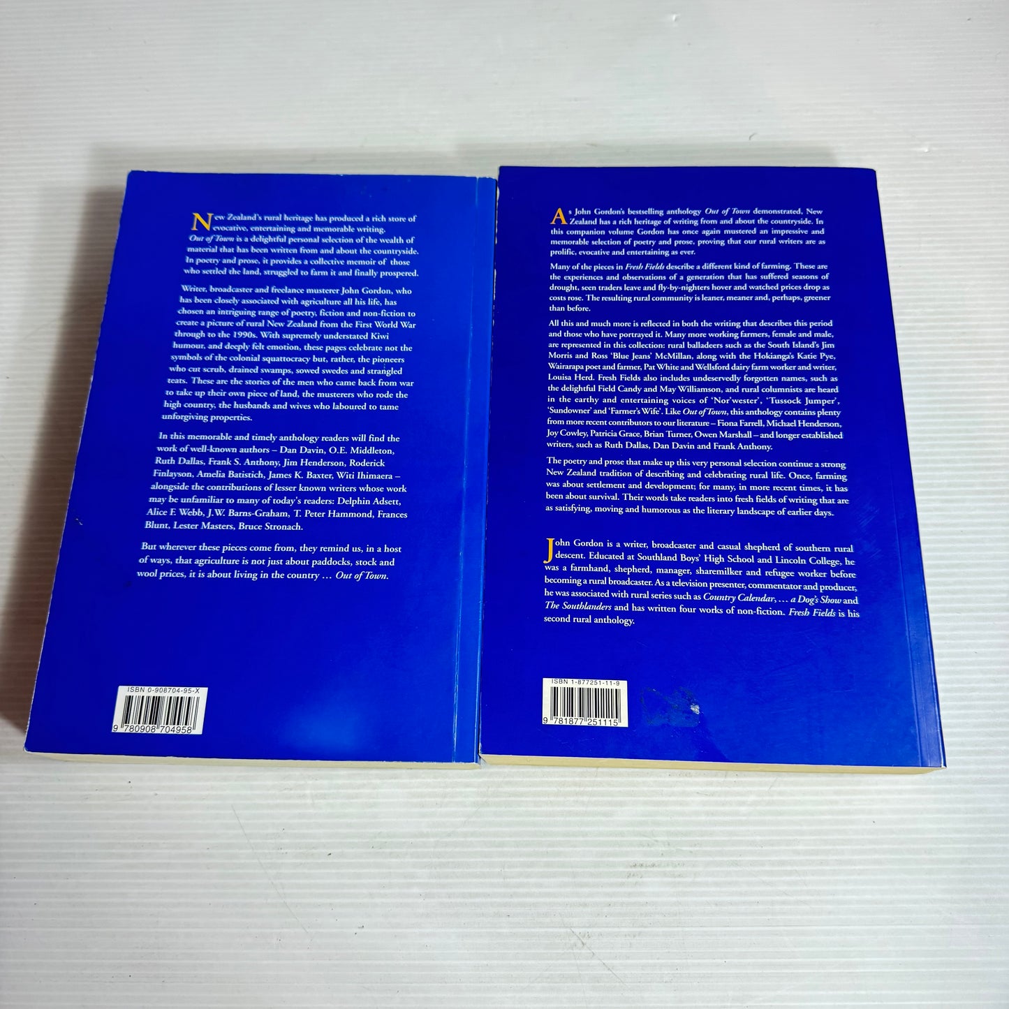 John Gordon Book Bundle x 2 : Fresh Fields & Out of Town (2861)