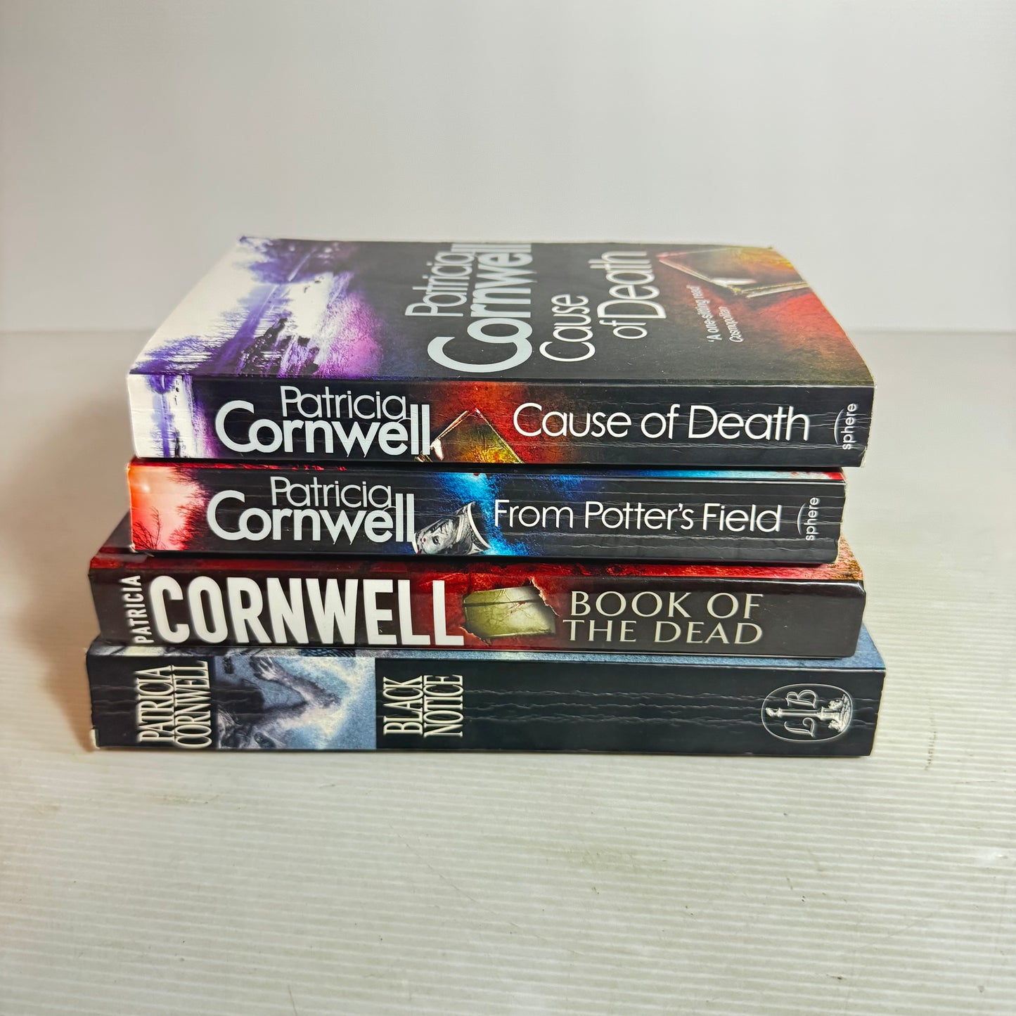 Patricia Cornwell Book Bundle x 3 : From Potter's Field, Cause of Death, Book of The Dead, Black Notice (3000)