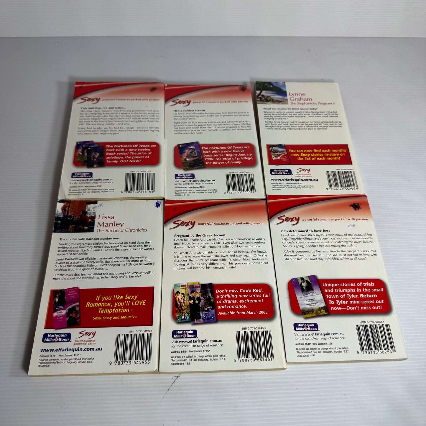 Mills & Boon Sexy Book Bundle x 6 Books (3171)