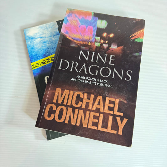Michael Connelly Book Bundle x 2 : Crime Beat & Nine Dragons (2448)