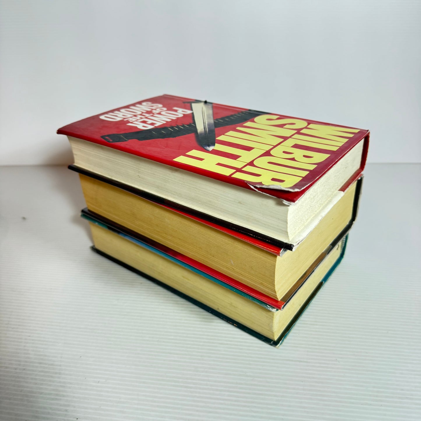 Wilbur Smith Book Bundle x 3 Books : Power of the Sword, Monsoon, River God (2522)